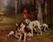 查尔斯 奥利维尔 德 佩尼 : hunting dogs at rest